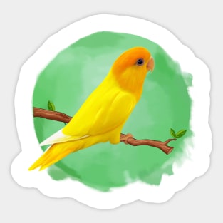 Yellow love bird Sticker